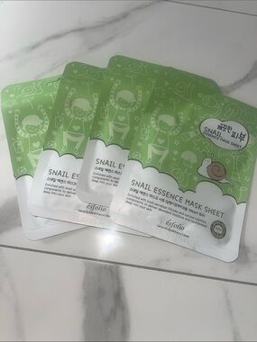 Made in Korea Snail Mask Sheet - Green Hydrating Sheet Masks (4 Pack)